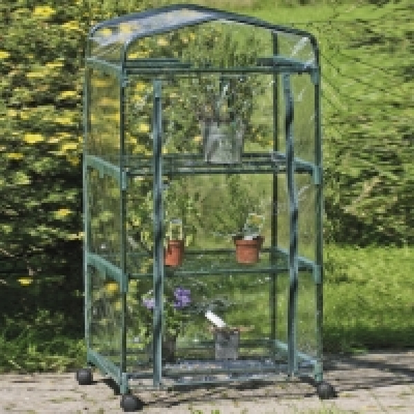 Brema Gew&auml;chshaus auf Rollen 3 Etagen 49x69x129 cm