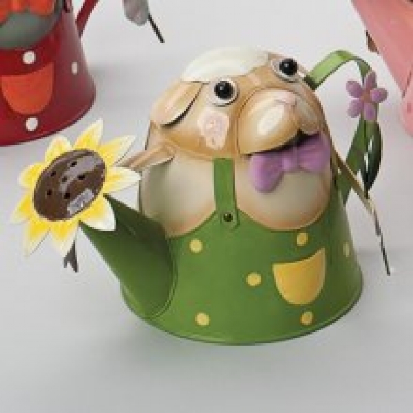 S&auml;ger GmbH Gie&szlig;kanne "Hund mit Blume" 17 cm